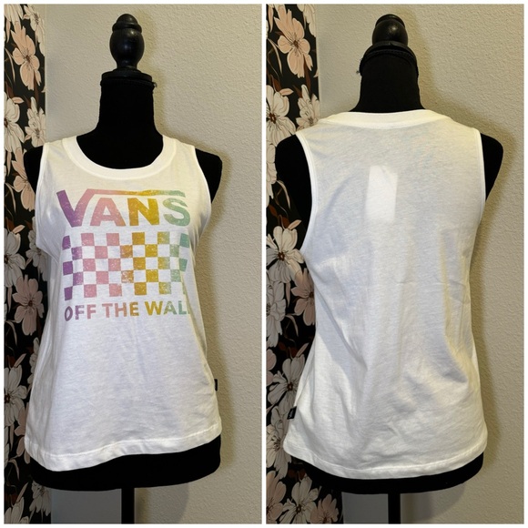 VANS Lock Logo Box Tank Size XS - Picture 2 of 8